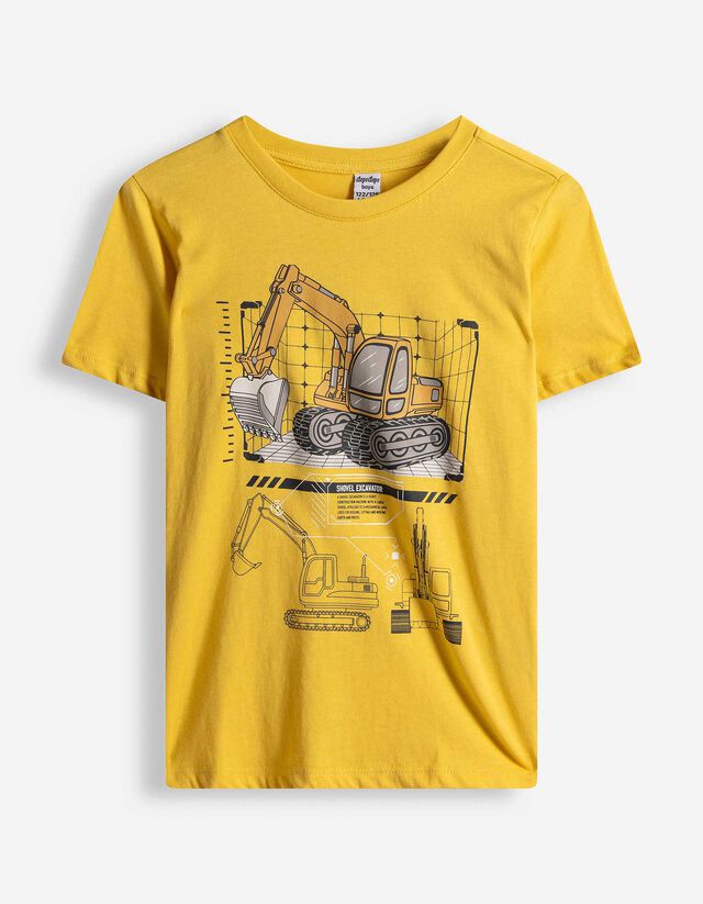 T-Shirt - Frontprint - gelb