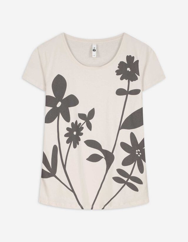 T-Shirt - Allover-Muster - wei&szlig;