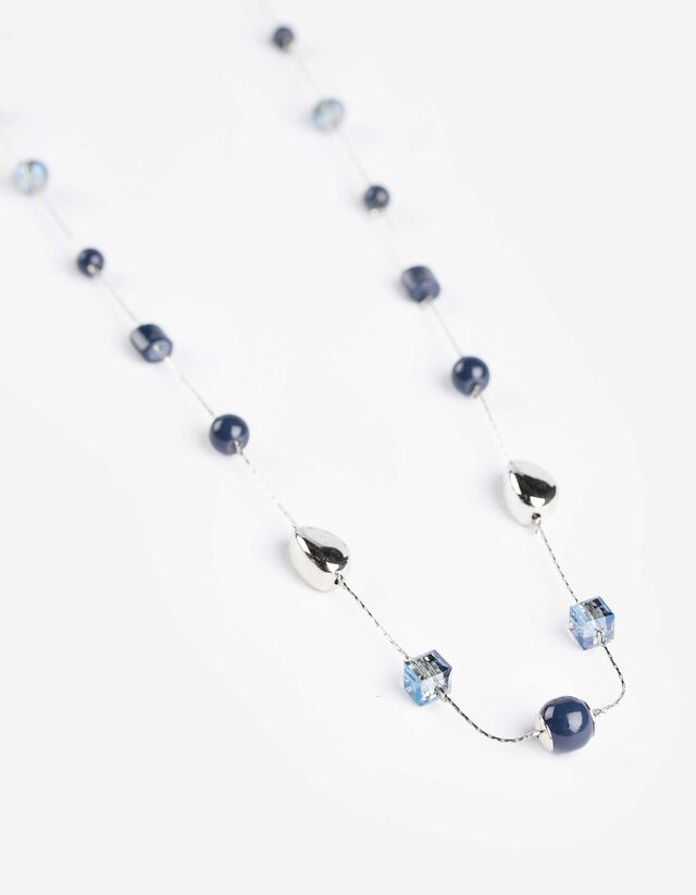 Kette - Zierperlen - silberfarben