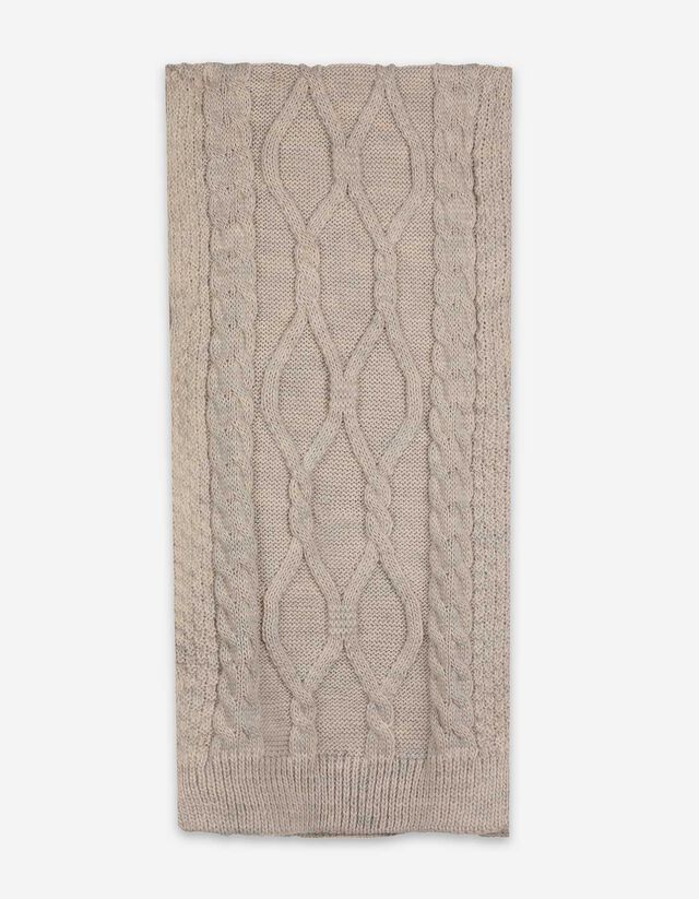 Schal - Zopfstrick - beige