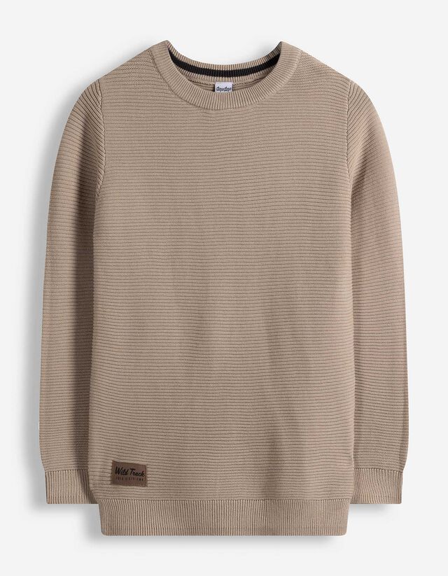 Pullover - Labelpatch - beige