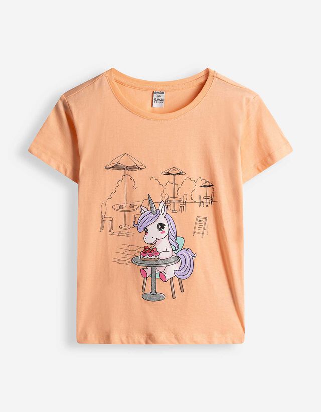 T-Shirt - Frontprint - orange