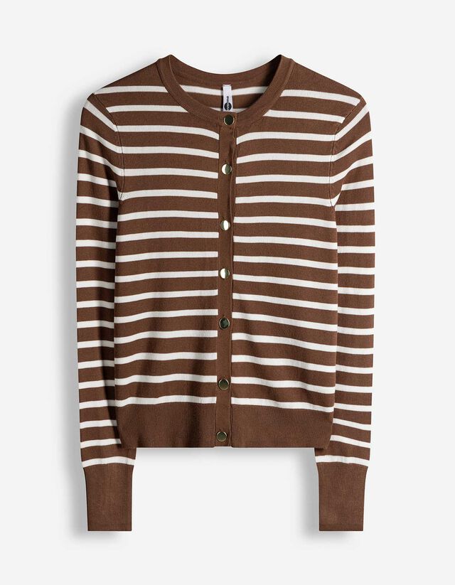 Cardigan - Knopfleiste - braun