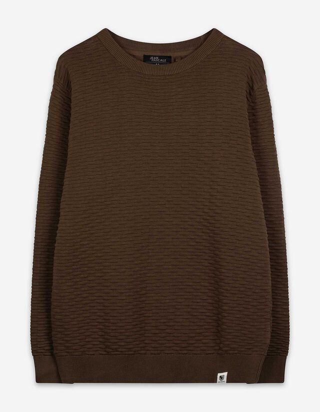 Pullover - Baumwolle - dunkelgr&uuml;n