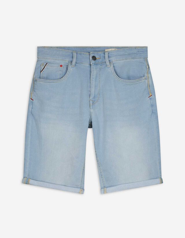 Jeansshorts - Fixierter Beinumschlag - hellblau