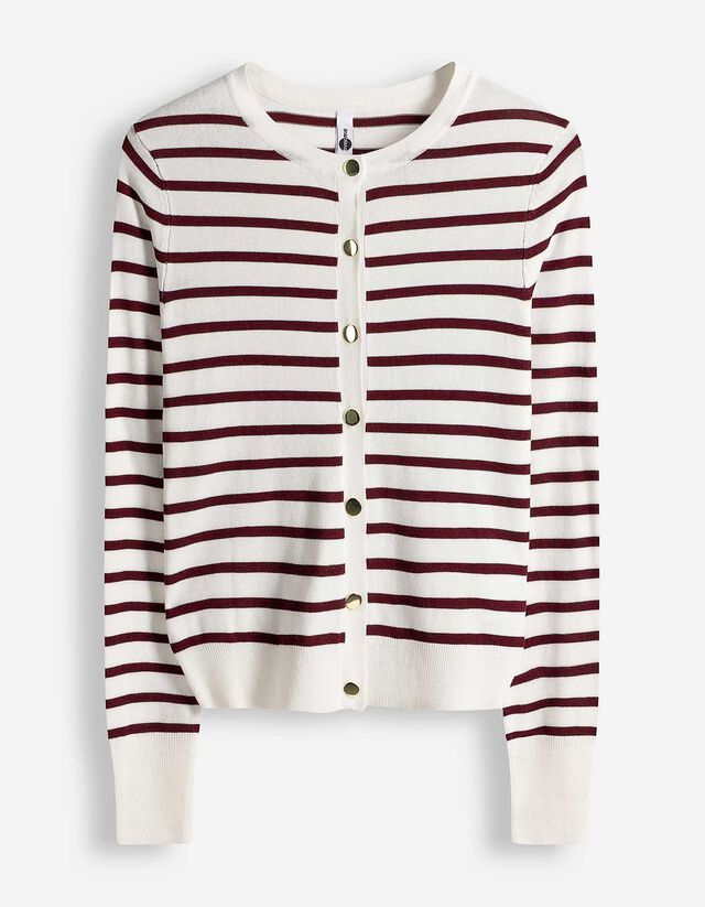 Cardigan - Knopfleiste - dunkelrot