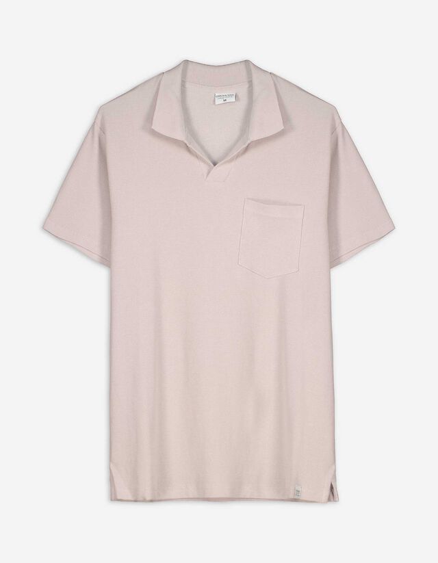 Poloshirt - Waffelstruktur - beige