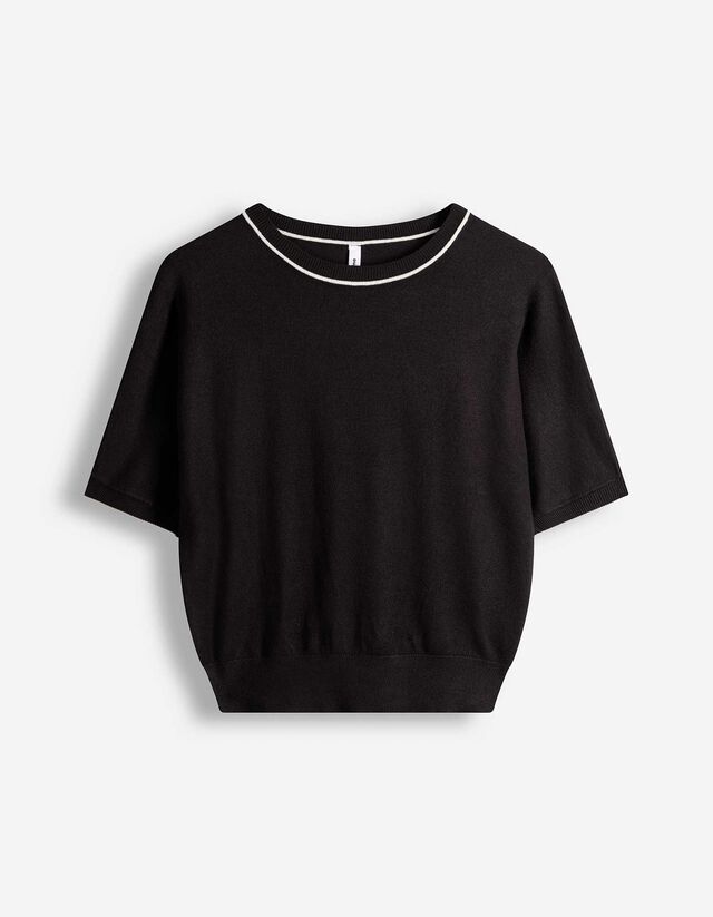 Pullover - Kurze &Auml;rmel - schwarz