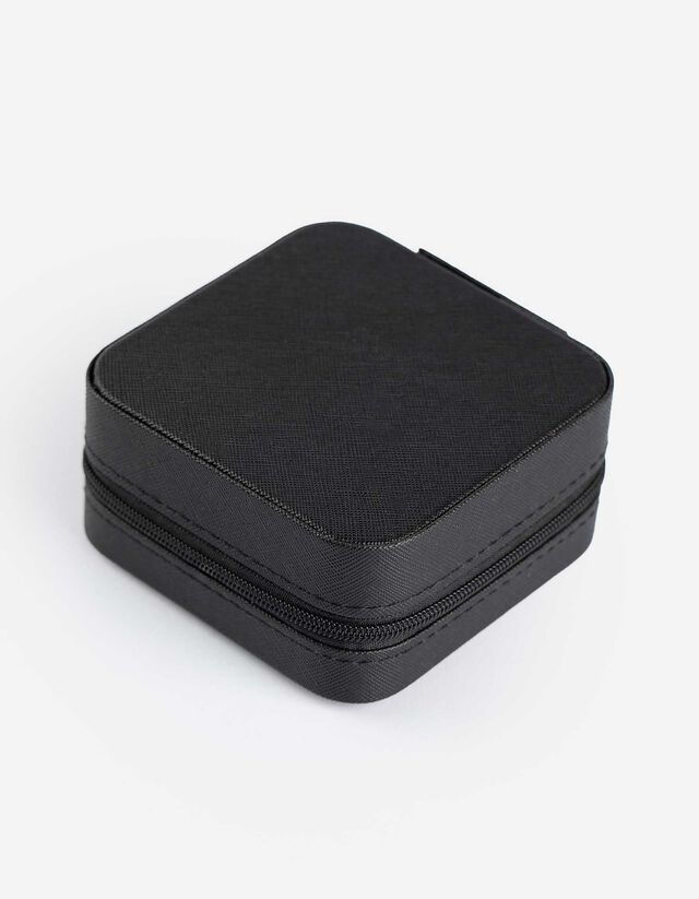 Schmuckbox - einfarbig - schwarz