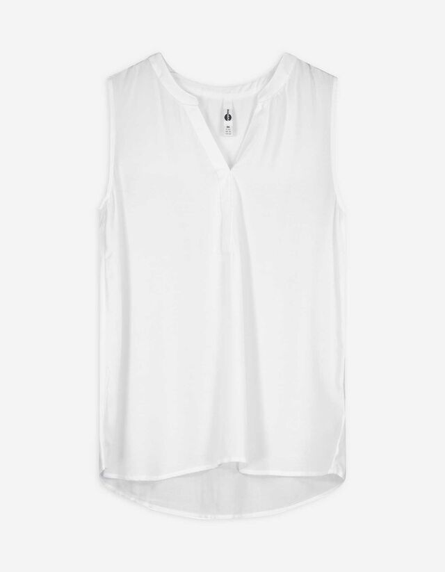 Blusentop - einfarbig - wei&szlig;
