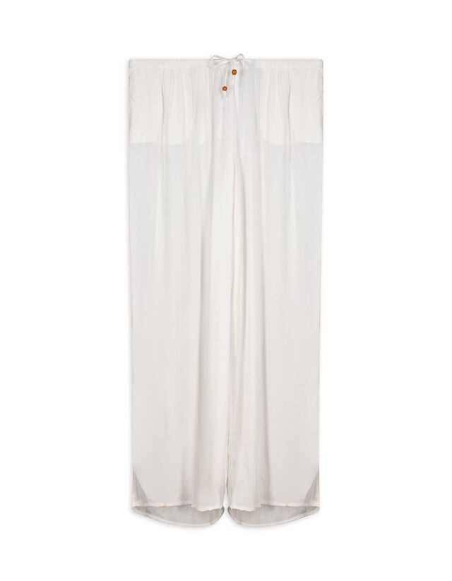 Palazzohose - Elastischer Bund - wei&szlig;