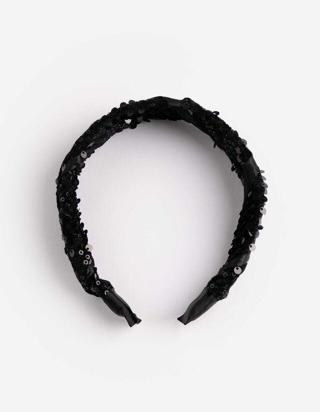 Haarschmuck - Paillettenbesatz - schwarz