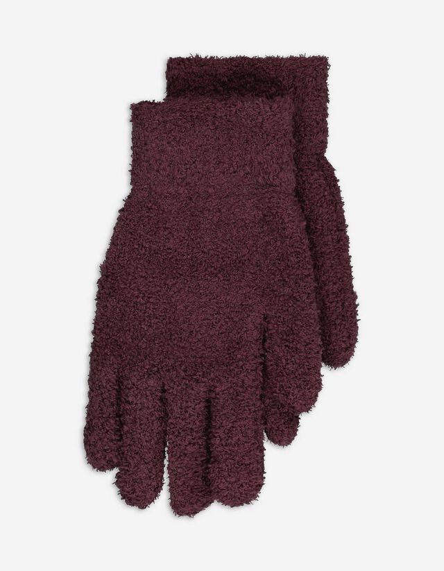 Handschuhe - Pl&uuml;sch - dunkellila