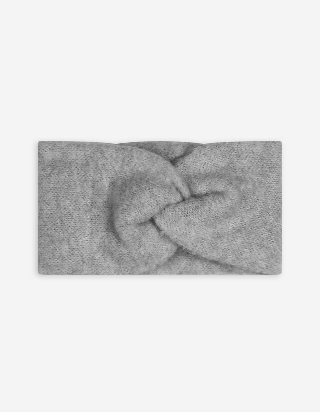 Stirnband - Lurex - grau