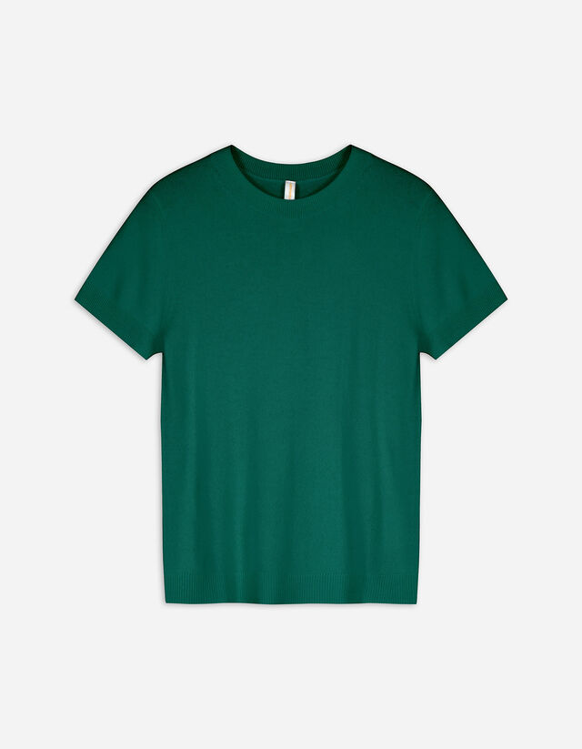 Strickshirt - Kaschmir - dunkelgr&uuml;n