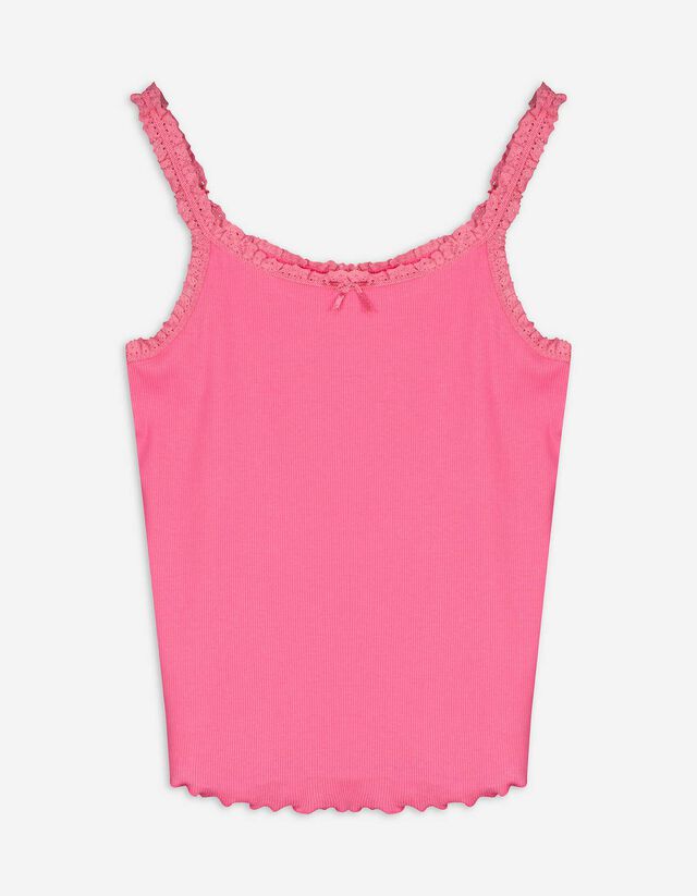 Top - Feinripp - pink