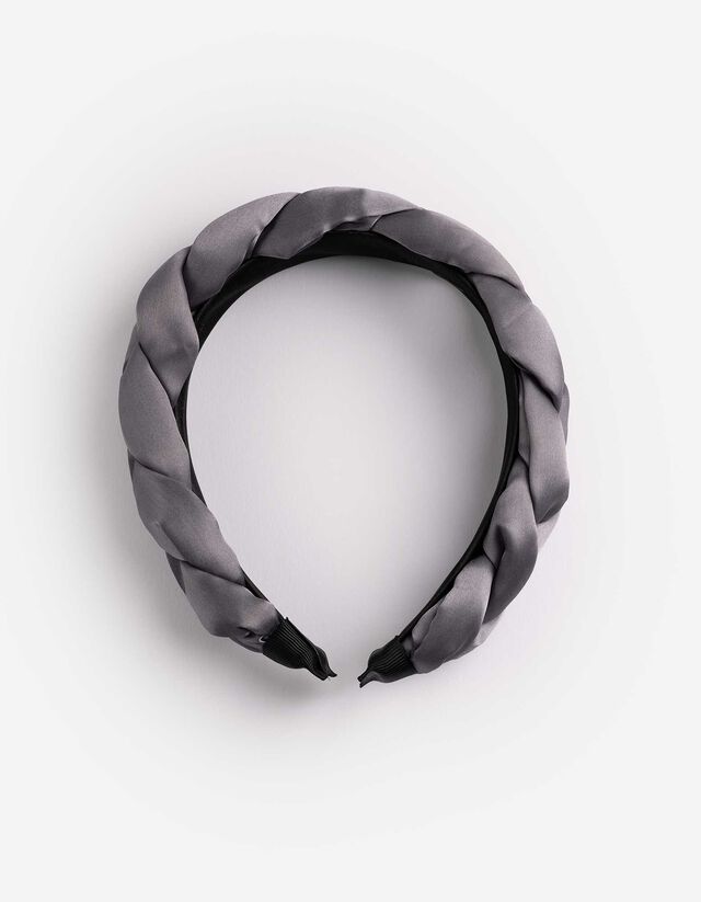 Haarschmuck - Weiches Material - hellgrau