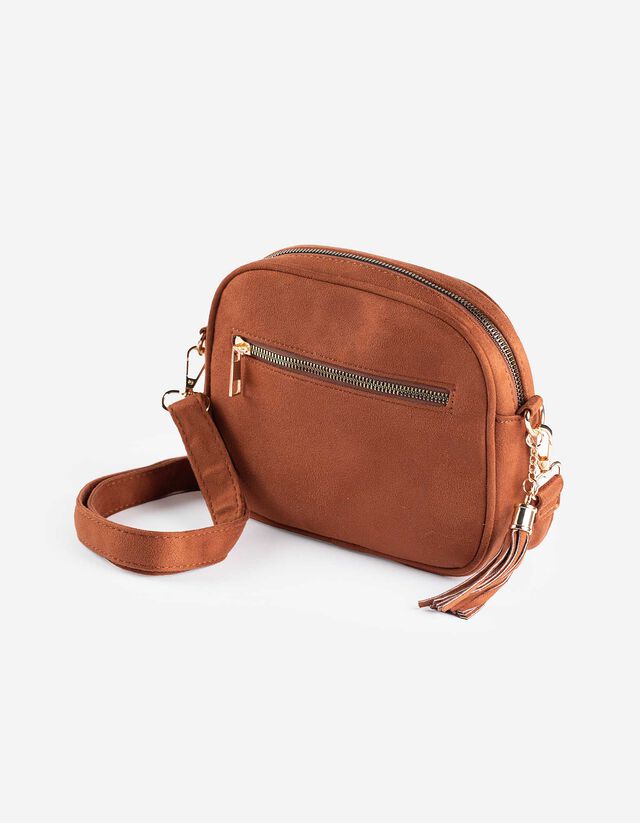 Clutch - Wildlederimitat - dunkelbraun