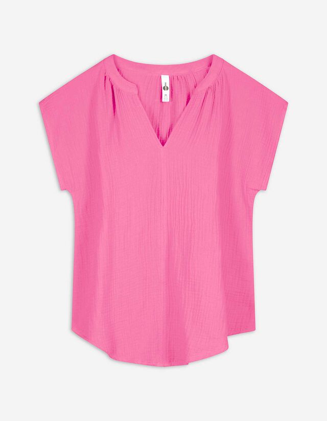 Bluse - Musselin - pink