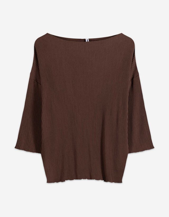 Shirt - Loose Fit - braun