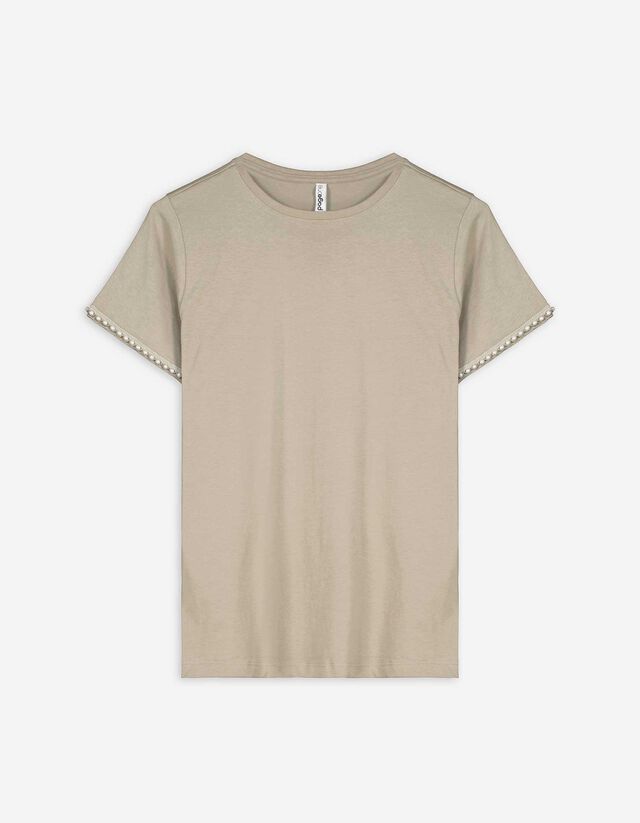 T-Shirt - Zierperlen - hellgr&uuml;n