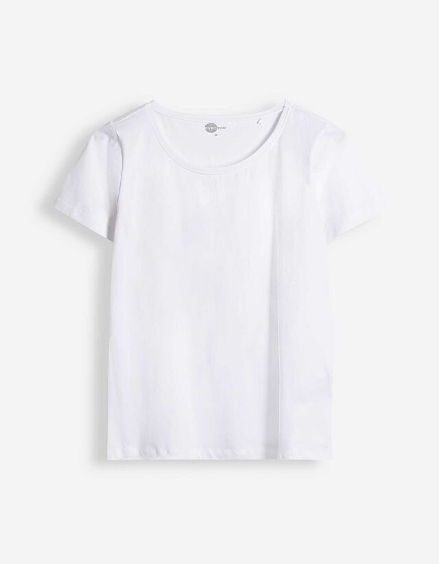 T-Shirt - einfarbig - wei&szlig;