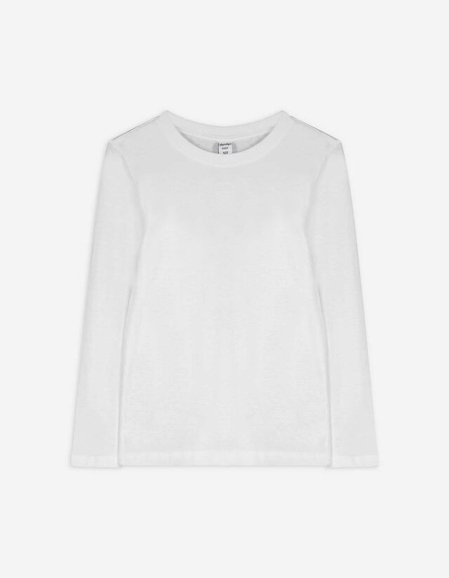 Langarmshirt - einfarbig - wei&szlig;