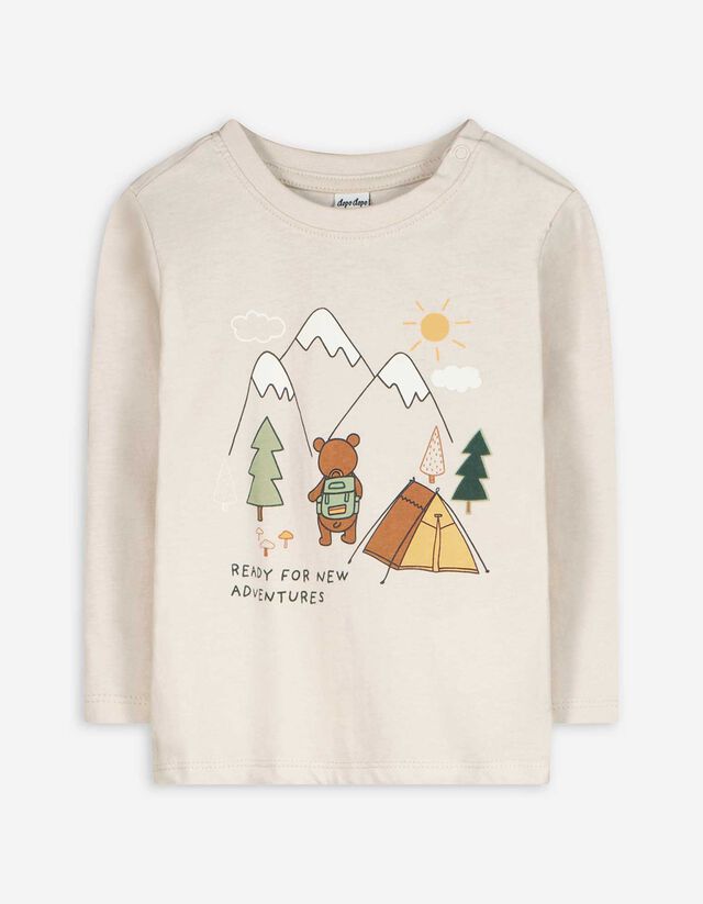 Langarmshirt - Print - wei&szlig;