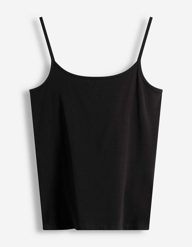 Top - einfarbig - schwarz