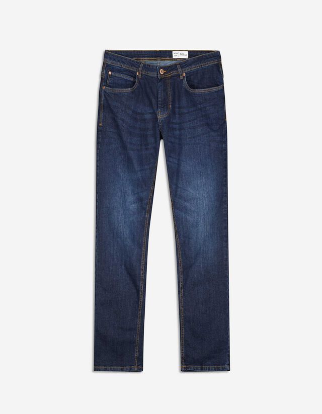 Basic Jeans - Straight Fit - dunkelblau