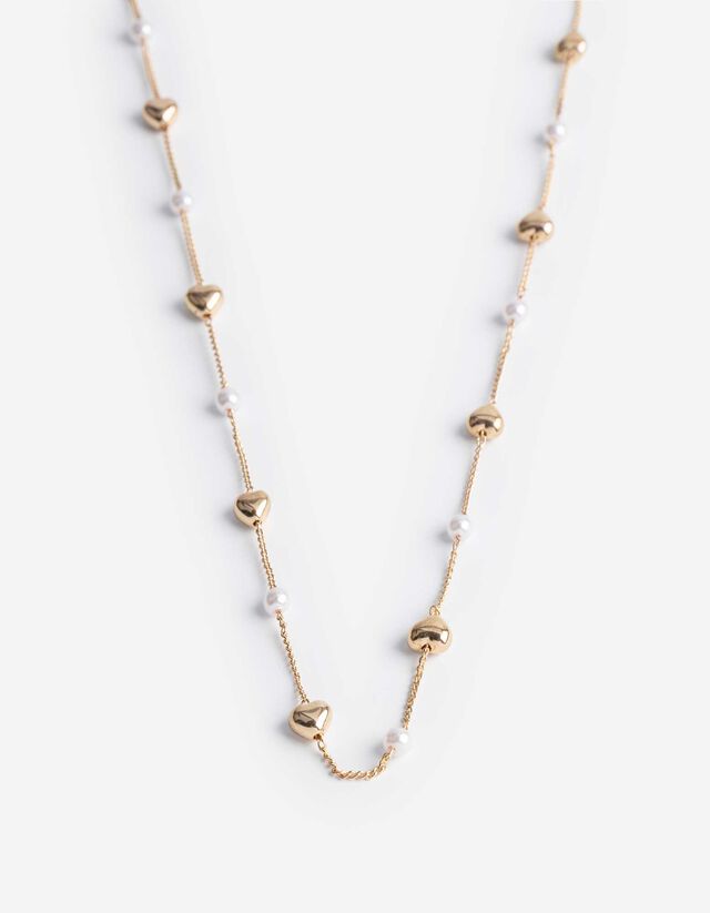 Kette - Zierperlen - goldfarben