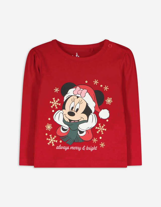 Langarmshirt - Minnie Mouse - rot