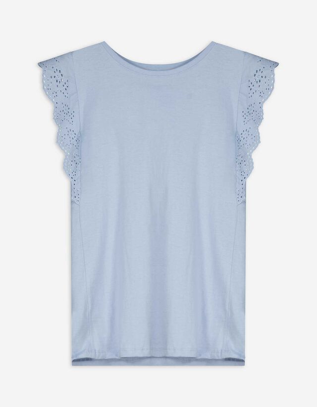T-Shirt - Lochspitze - hellblau