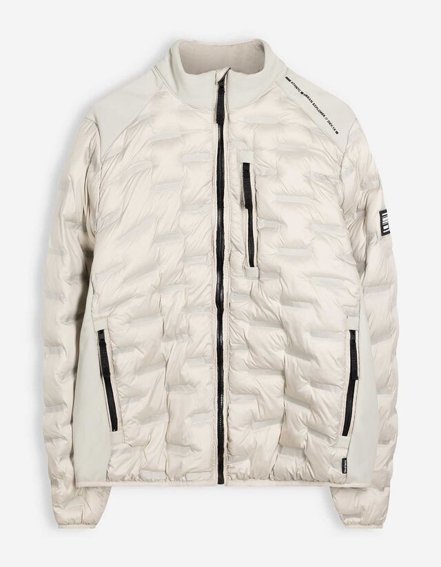 Jacke - Stehkragen - beige