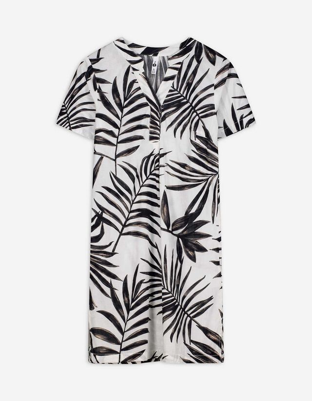 Kleid - Seitenschlitz - wei&szlig;