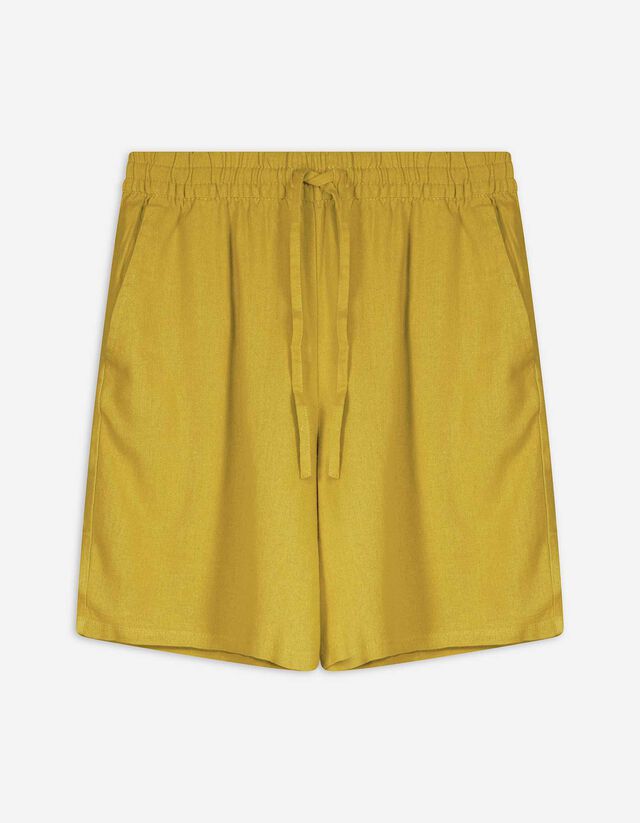 Bermuda- Leinen-Mix - gr&uuml;n