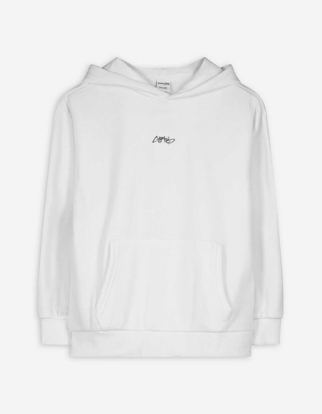 Hoodie - Oversized Fit - wei&szlig;