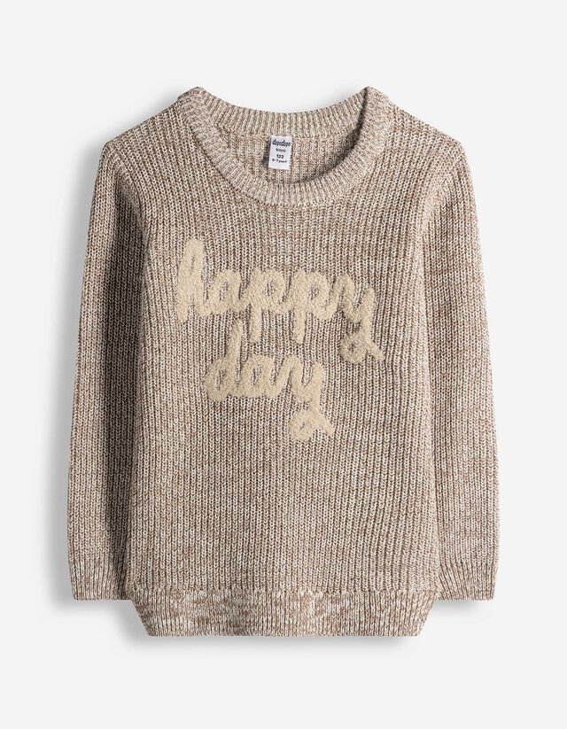 Pullover - Stickereien - beige
