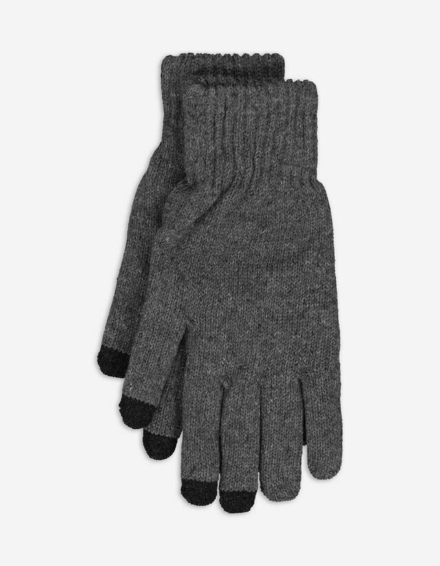 Handschuhe - Strick - dunkelgrau