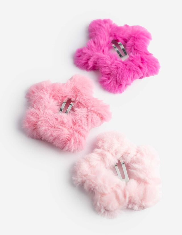 Haarklammer - 3er-Pack - pink