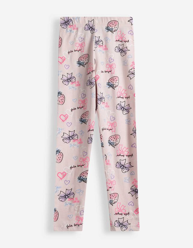Leggings - Allover-Print - rosa