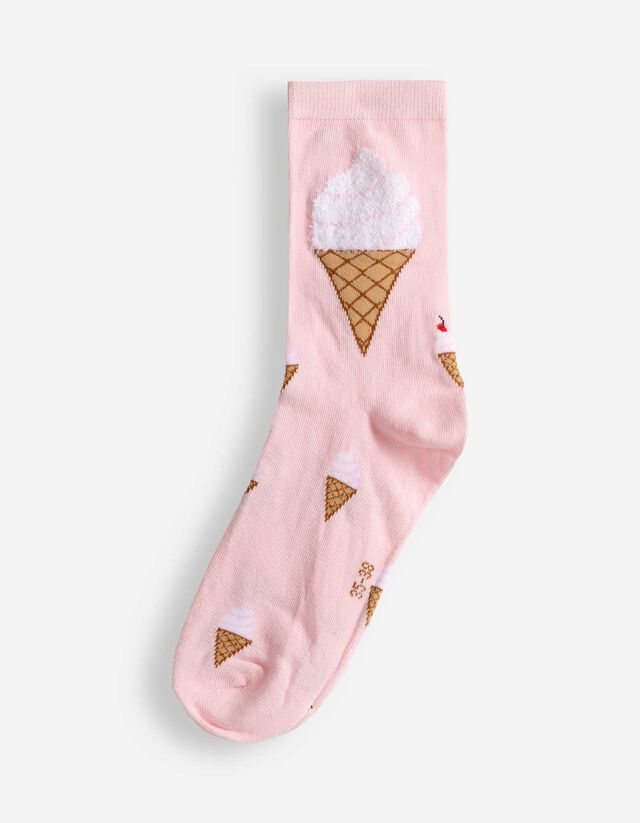 Socken - Allover-Muster - rosa