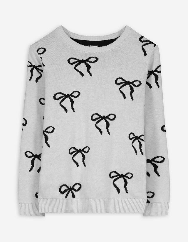 Pullover - Strick - grau