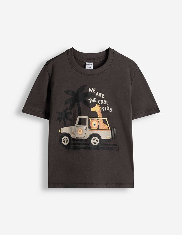 T-Shirt - Frontprint - grau