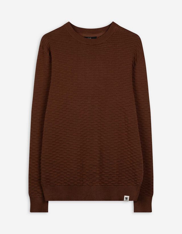Pullover - Baumwolle - braun
