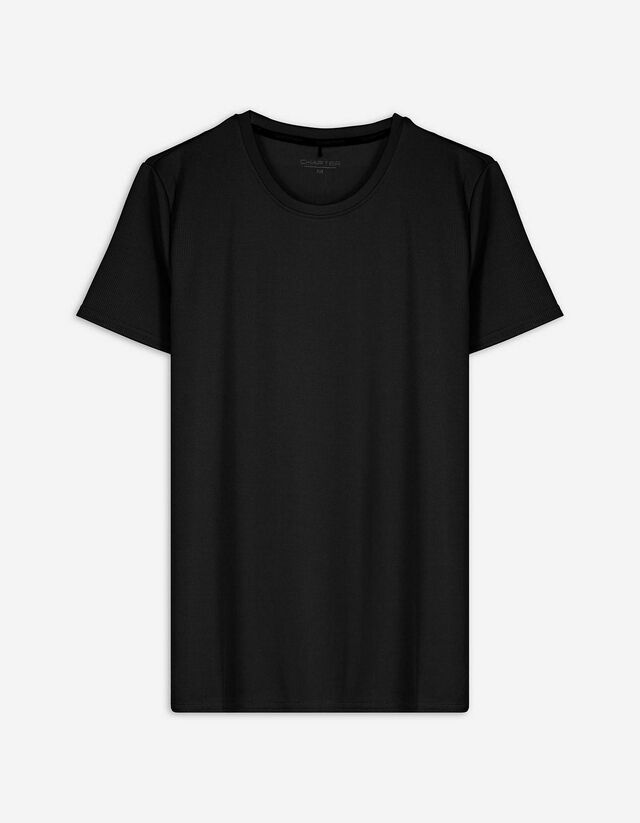 T-Shirt - einfarbig - schwarz