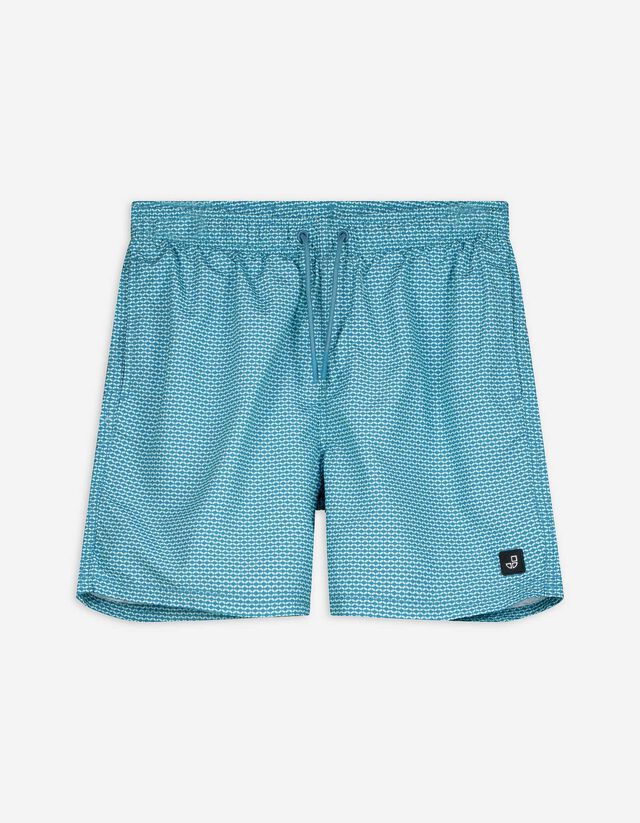 Badehose - Allover-Print - t&uuml;rkis