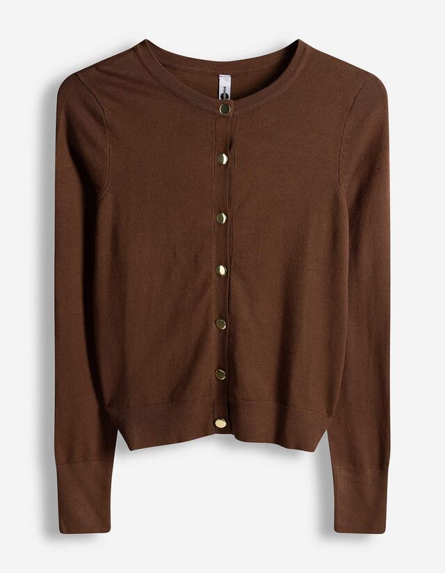 Cardigan - Knopfleiste - braun