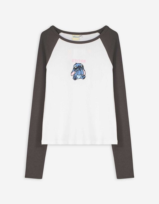 Langarmshirt - Lilo & Stitch - wei&szlig;
