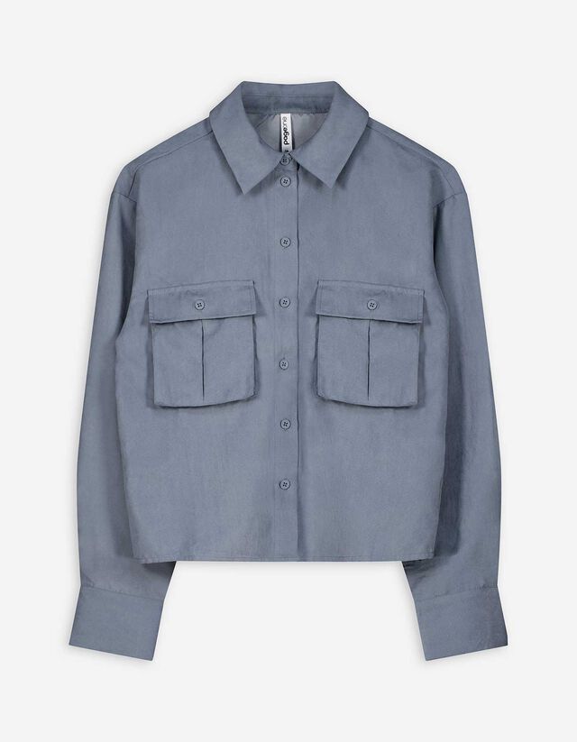 Bluse - Soft-Touch - hellblau